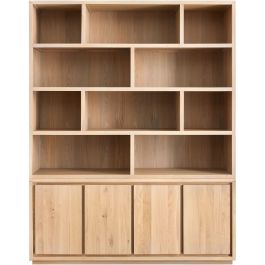 Wandmeubel Lavio eiken 164 cm naturel grijs