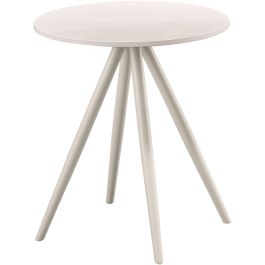 Bijzettafel Cercio keramiek 40 cm rond wit