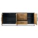 Dressoir Vinito (199 cm) eiken fineer zwart/naturel