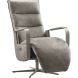 Relaxfauteuil Seduto elektrisch microleder donkergrijs