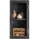 Wandmeubel Carpino metaal glas 70x35 cm