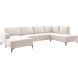 Hoekbank rechts Fabria groot beige basic comfort