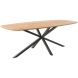 Eettafel Romaro teakhout 220x100 cm Deens ovaal mix rough
