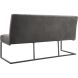 Eetkamerbank Oro 170 cm microleder donkergrijs