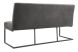 Eetkamerbank Oro 170 cm microleder donkergrijs