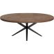 Uitschuifbare eettafel Mascaro 140/180 cm rond dark mango