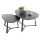 Salontafel Lineto 47x61 cm organisch zwart keramiek