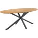 Eettafel Aska teak 200x100 cm ovaal naturel brushed