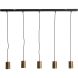 Hanglamp Trecate ruw antiek brons 5-lichts