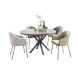 Eettafel Tavolo eikenhout 130 cm rond lichtgrijs