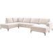 Hoekbank links Fabria groot beige basic comfort