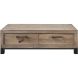 Salontafel Hevano eikenhout 65x132 cm rechthoekig moose