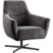 Draaifauteuil Gudo velvet antraciet