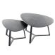 Salontafel Lineto 47x61 cm organisch zwart keramiek