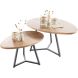 Salontafelset Locarnio 40 en 52 cm organisch misty oak