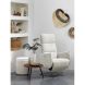 Relaxfauteuil Moio verstelbare rug en voetensteun M lichtgrijs
