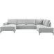Hoekbank rechts Fabria groot lichtgrijs basic comfort