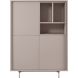 Opbergkast Famosa grijs 136x102x45 cm