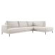 Hoekbank rechts Ansio pocket-visco zitting beige