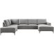 Hoekbank links Fabria groot donkergrijs basic comfort