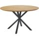 Eettafel Aska teak 130 cm rond naturel brushed