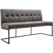 Eetkamerbank Oro 170 cm microleder donkergrijs