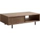 Salontafel Calvo bruin 123x64 cm rechthoekig