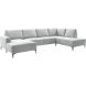 Hoekbank rechts Fabria groot lichtgrijs basic comfort