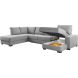 Hoekbank links Florance polyether grijs