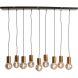 Hanglamp Trecate ruw antiek brons 9-lichts