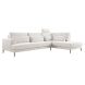 Hoekbank rechts Ansio pocket-visco zitting beige