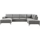 Hoekbank rechts Fabria groot donkergrijs basic comfort