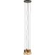 Hanglamp Trecate ruw antiek brons 5-lichts rond