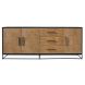 Dressoir Vinito (199 cm) eiken fineer zwart/naturel