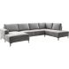 Hoekbank rechts Fabria groot donkergrijs basic comfort