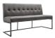 Eetkamerbank Oro 170 cm microleder donkergrijs