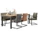Eetkamerbank Oro 170 cm microleder donkergrijs