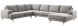 Hoekbank links Acante grijs basic comfort