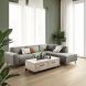 Hoekbank rechts Pantini microleder grafiet premium comfort