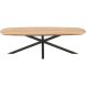 Salontafel Romaro teakhout 140x70 cm Deens ovaal mix rough