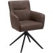 Eetkamerstoel Cassina draaibaar microvezel donkerbruin