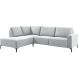 Hoekbank links Fabria lichtgrijs basic comfort