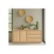 Dressoir Lavio (164 cm) eiken naturel grijs