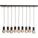 Hanglamp Trecate mat zwart 9-lichts