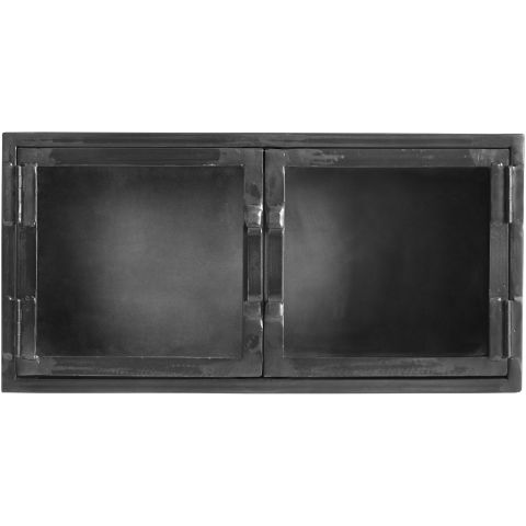 Wandmeubel Carpino metaal glas 70x35 cm