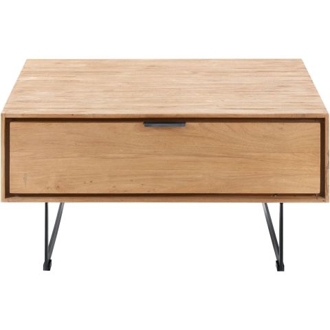 Salontafel Aska 80x80 cm vierkant naturel brushed