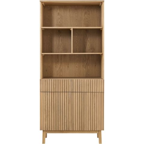 Boekenkast Arrosto eikenhout 203x90x45 cm light roast
