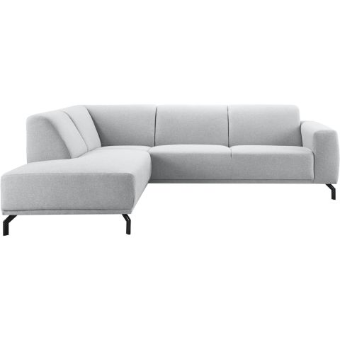 Hoekbank links Bellanti lichtgrijs basic comfort