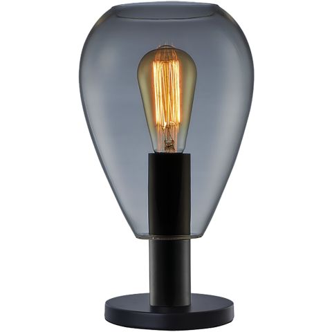 Tafellamp Felinio smoke glas 1-lichts