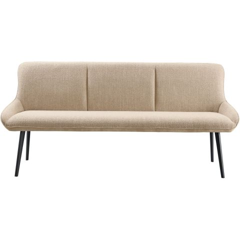 Eetkamerbank Ceno velvet lichtbruin